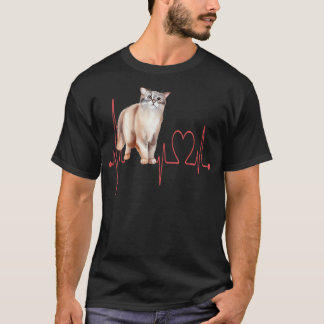 Australischer Mist Heartbeat Cat Mama Cat Vater Ca T-Shirt