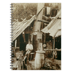 Australischer Prospektor, c.1880s (Sepia-Foto) Notizblock