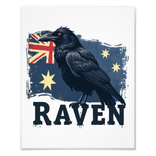 Australischer Rabe Corvus Coronoides Vogel Fotodruck