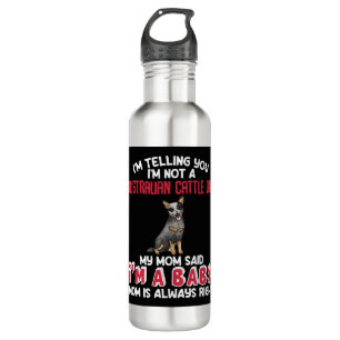 Australischer Rind Dog Funny Zitat Edelstahlflasche