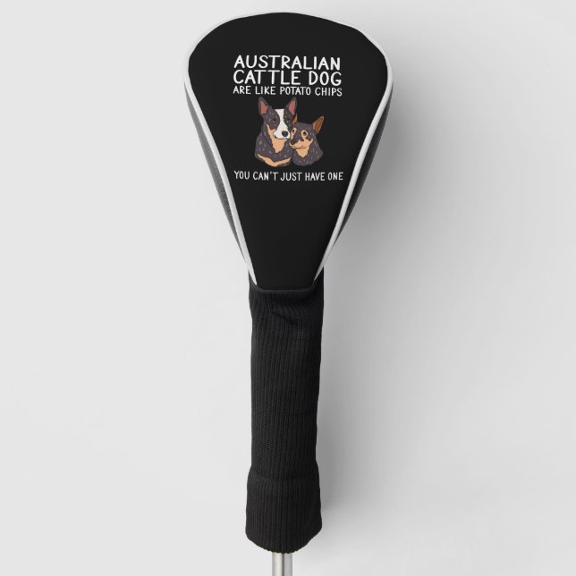 Australischer Rind Dog Funny Zitat Golf Headcover (Vorderseite)