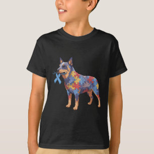 Australischer Rind Dog Puzzle Autism Wome T-Shirt