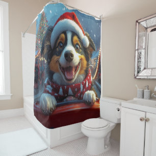 Australischer Rind Dog Roller Untersetzer Weihnach Duschvorhang