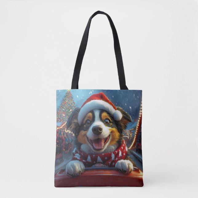 Australischer Rind Dog Roller Untersetzer Weihnach Tasche (Vorderseite)