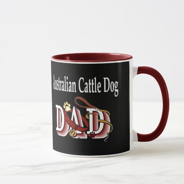 Australischer Rind Dog Vater Geschenke Tasse (Rechts)