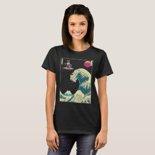 Australischer Rind-Hund-Surfen auf einer Kanagawa- T-Shirt