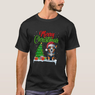 Australischer Rind Hund Weihnachtsbaum Lichter Xma T-Shirt