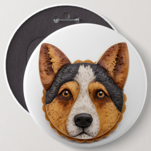 Australischer Rinderhund 3D Inspiriert Button