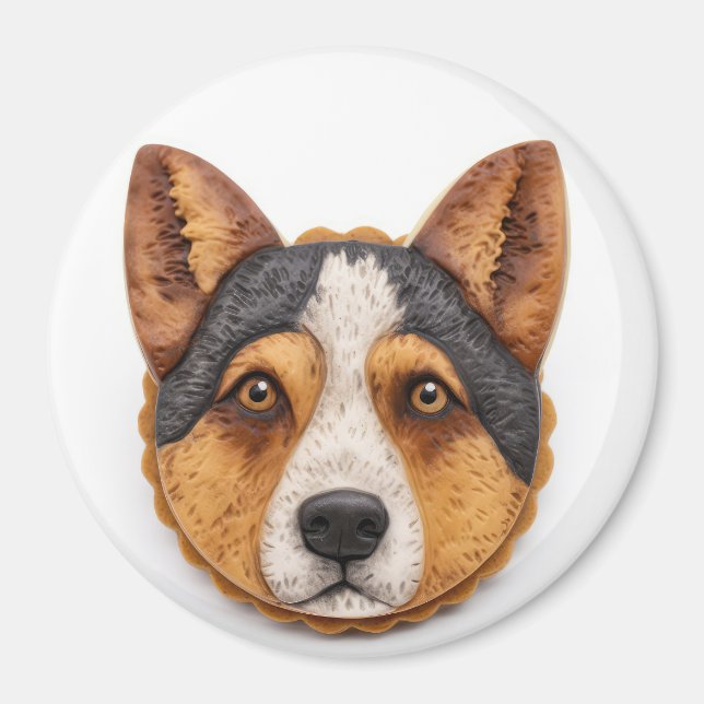 Australischer Rinderhund 3D Inspiriert Magnet (Vorne)
