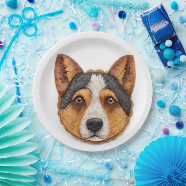 Australischer Rinderhund 3D Inspiriert Pappteller (Party)