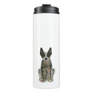 Australischer Rinderhund Blue Heeler Thermosbecher