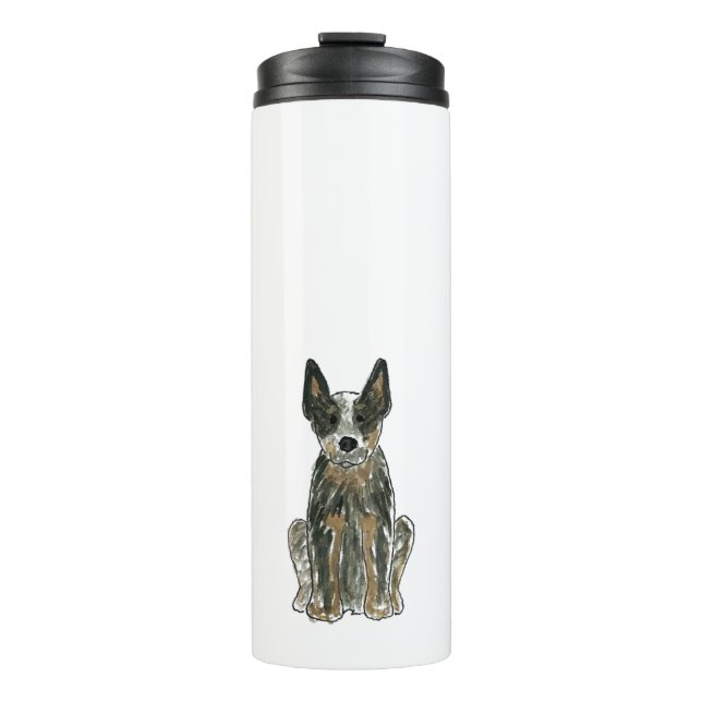 Australischer Rinderhund Blue Heeler Thermosbecher (Vorderseite)