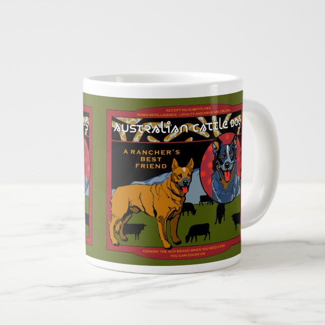 Australischer Rinderhund - Der beste Freund eines  Jumbo-Tasse (Vorderseite Rechts)