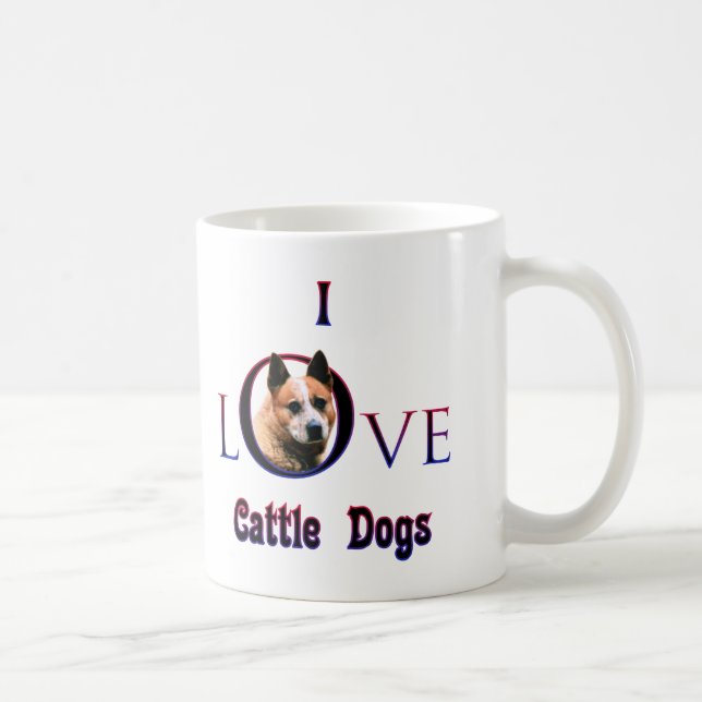 Australischer Rinderhund I-Liebe Kaffeetasse (Rechts)