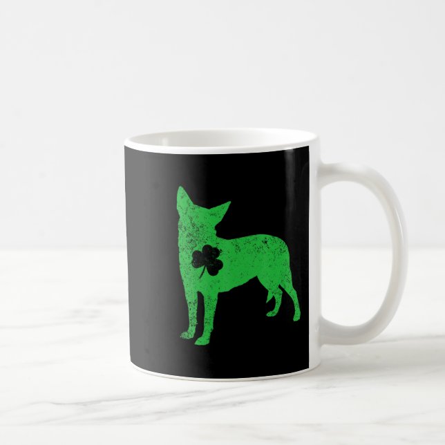 Australischer Rinderhund Irish Clover St Patrick D Kaffeetasse (Rechts)