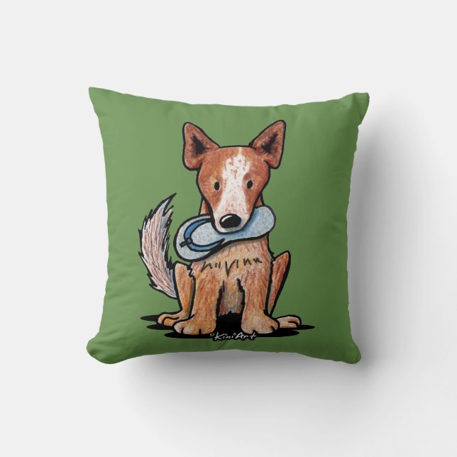 Australischer Rinderhund-Keuchpilz Kissen (Vorderseite)