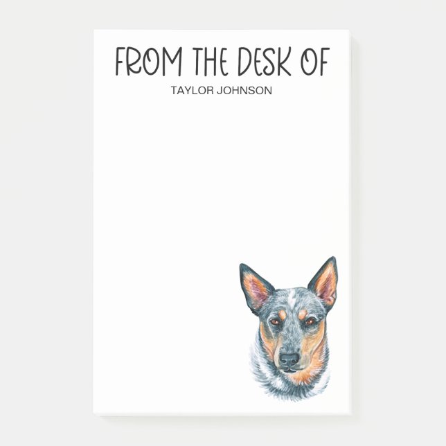 Australischer Rinderhund Lover Post-it Klebezettel (Vorderseite)