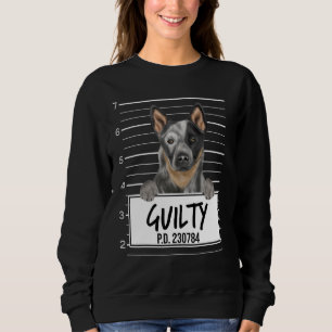 Australischer Rinderhund Mugshot Guilty Dog Sweatshirt