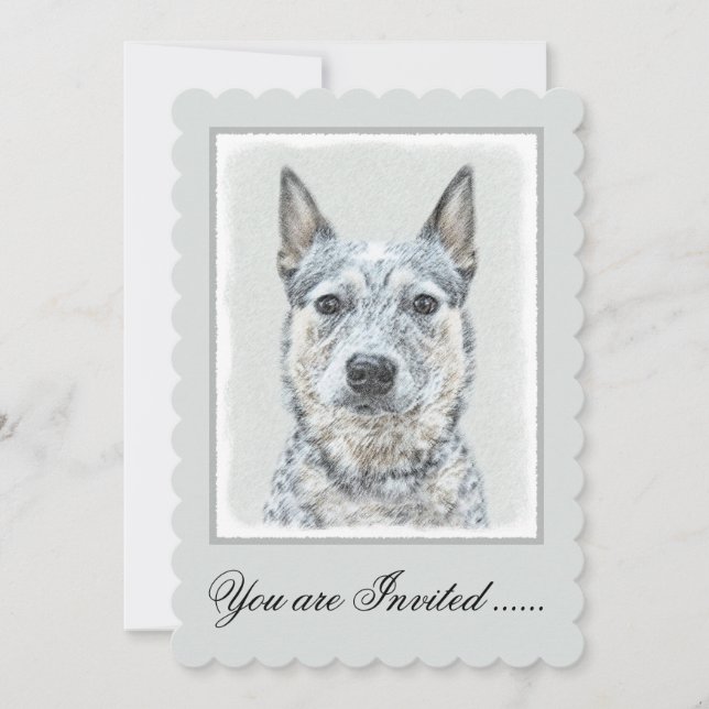 Australischer Rinderhund - Niedliche Original Dog  Einladung (Vorderseite)