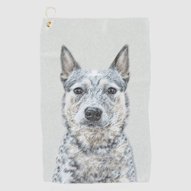 Australischer Rinderhund - Niedliche Original Dog  Golfhandtuch (Vorderseite)