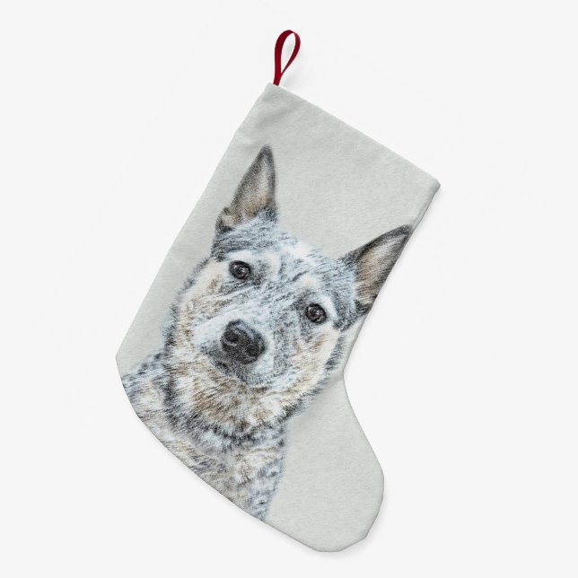 Australischer Rinderhund - Niedliche Original Dog  Kleiner Weihnachtsstrumpf (Vorderansicht (hängend))