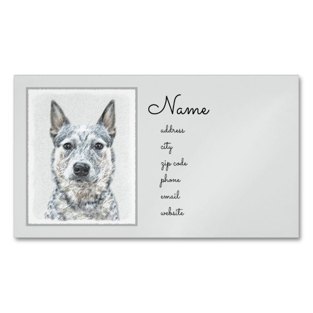 Australischer Rinderhund - Niedliche Original Dog  Magnetische Visitenkarte (Vorderseite)