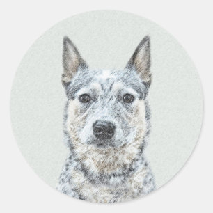 Australischer Rinderhund - Niedliche Original Dog  Runder Aufkleber