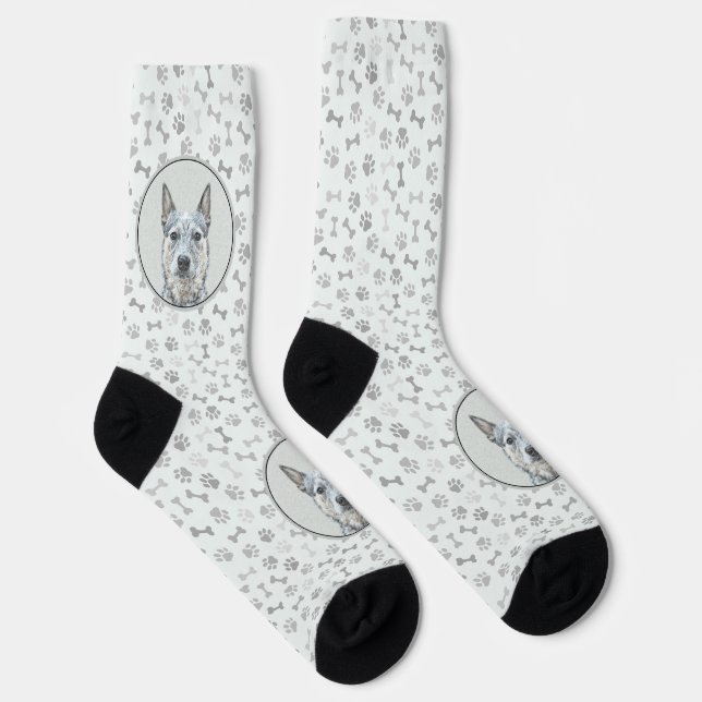 Australischer Rinderhund - Niedliche Original Dog  Socken (Rechts)