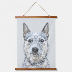 Australischer Rinderhund - Niedliche Original Dog  Wandteppich Mit Holzrahmen