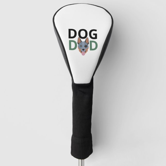 Australischer Rinderhund Papa Premium 2 Golf Headcover (Vorderseite)
