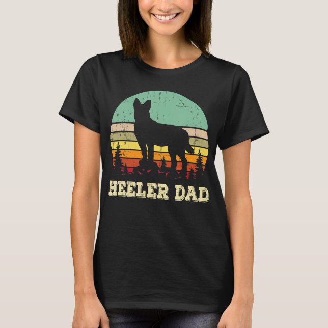 Australischer Rinderhund Red Blue Pet Heeler Vater T-Shirt (Vorderseite)