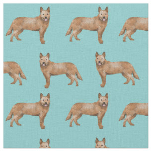 Australischer Rinderhund Roter Hund hellblau Stoff