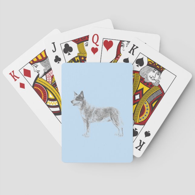 Australischer Rinderhund Spielkarten (Rückseite)