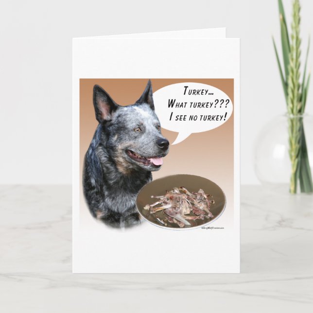 Australischer Rinderhund Türkei Feiertagskarte (Vorderseite)