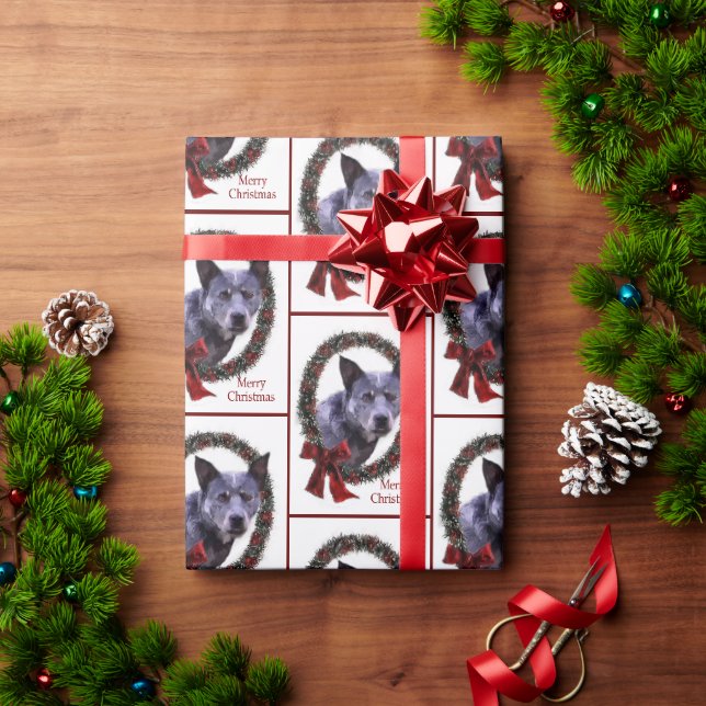 Australischer Rinderhund Weihnachtsfeiertag Geschenkpapier (Feiertagsgeschenk)