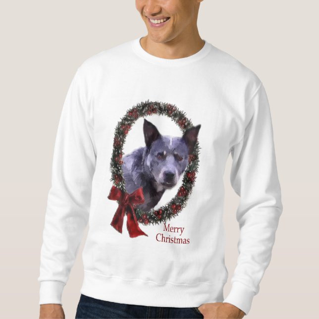 Australischer Rinderhund Weihnachtsgeschenke Sweatshirt (Vorderseite)