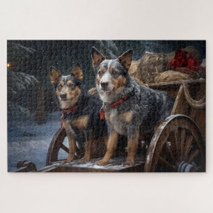 Australischer Rinderschnee-Schlitten-Weihnachtsdek