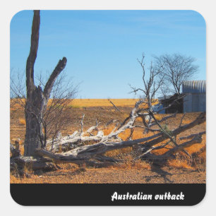Australischer Rückhalteaufkleber Quadratischer Aufkleber