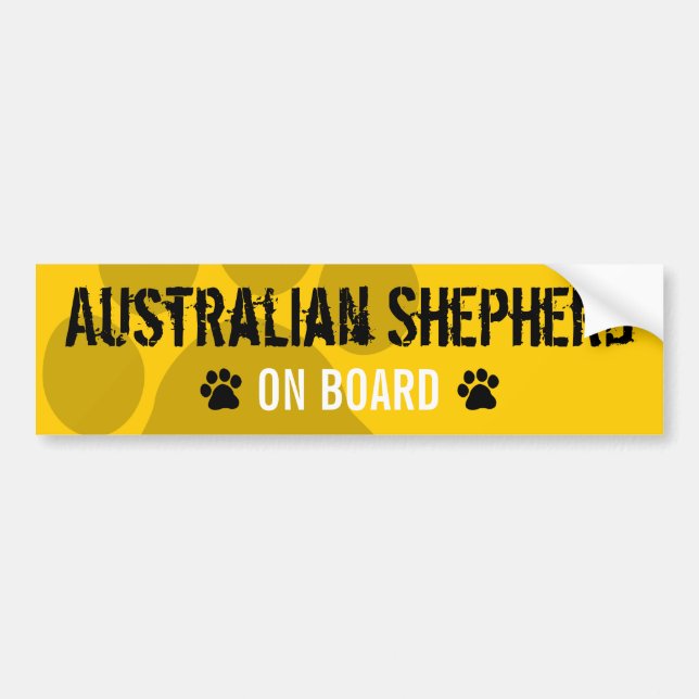 Australischer Schäfer an Bord Autoaufkleber (Vorne)