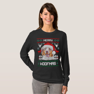 Australischer Schäfer frohe Woofmas Weihnachten T-Shirt