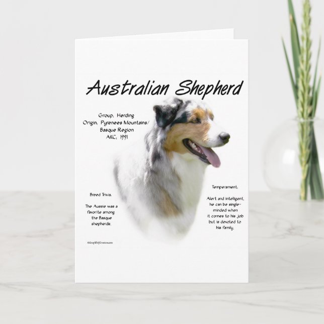 Australischer Schäfer-Geschichtsentwurf Feiertagskarte (Vorderseite)