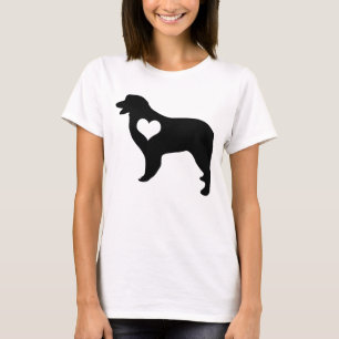 Australischer Schäfer-Herz-T - Shirt