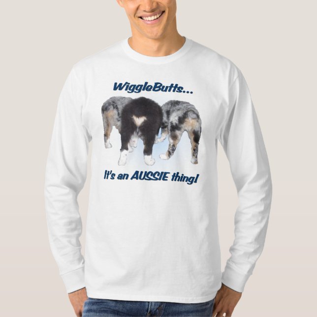 Australischer Schäfer-langes Hülsen-Shirt T-Shirt (Vorderseite)