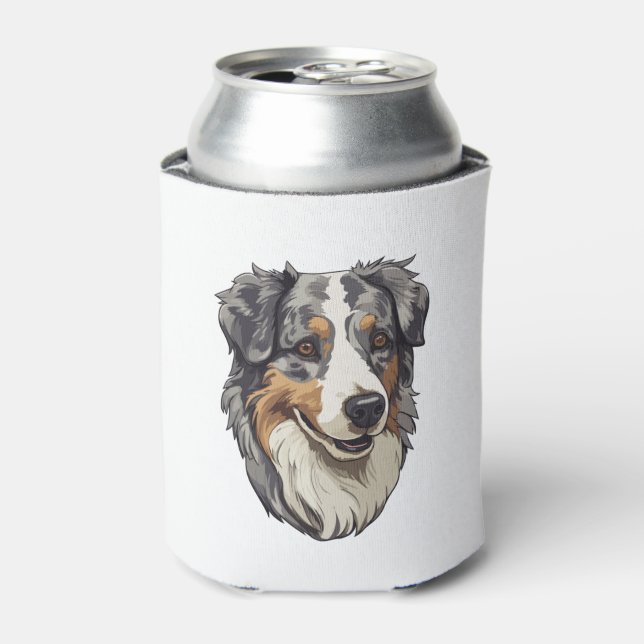 Australischer Schäferhund 3 Dosenkühler (Kanne Vorderseite)