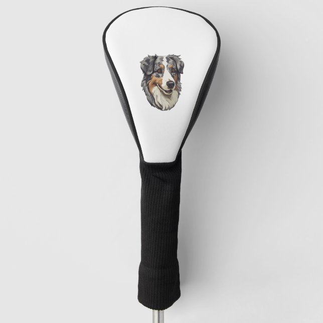 Australischer Schäferhund 3 Golf Headcover (Vorderseite)