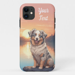 Australischer Schäferhund am See Case-Mate iPhone Hülle