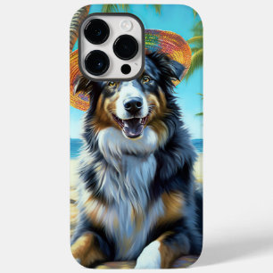 Australischer Schäferhund am Strand Hunde-Liebhabe Case-Mate iPhone 14 Pro Max Hülle