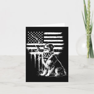 Australischer Schäferhund amerikanische Flagge 4. Karte
