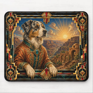 Australischer Schäferhund, Art Deco Hund Mousepad