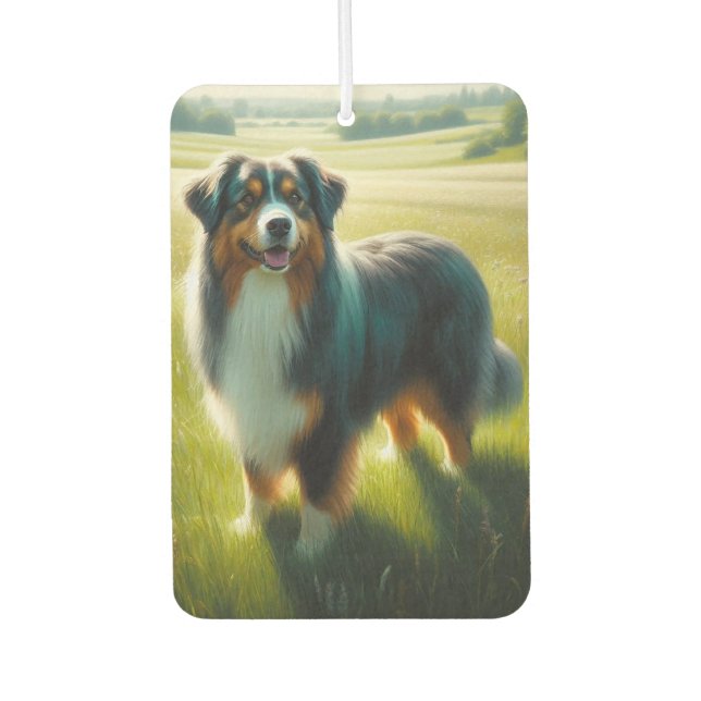 Australischer Schäferhund Autolufterfrischer (Vorderseite)